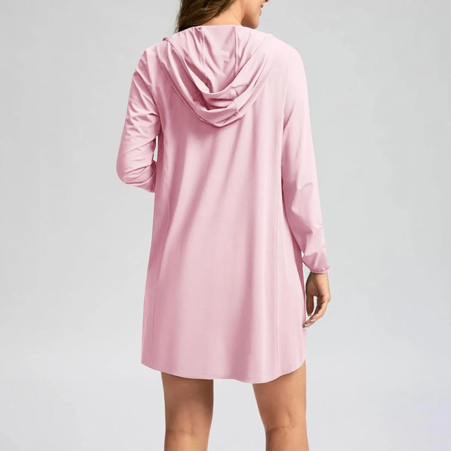 Женская солнцезащитная куртка с капюшоном UPF 50+ Full Zip, Pink — фото 2