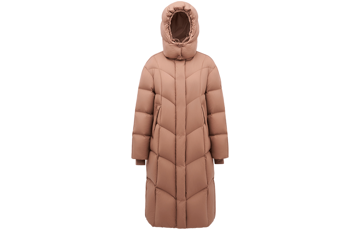 

Пуховик женский с капюшоном утепленный LINCchic, mocha mousse