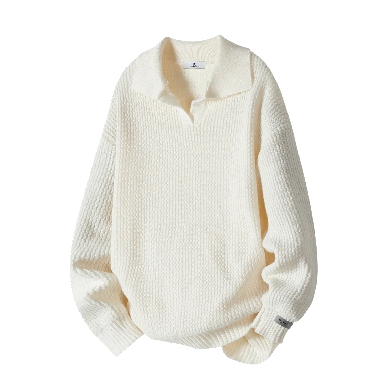 Детский свитер с лацканом Unisex PAL ONGACO, Ecru
