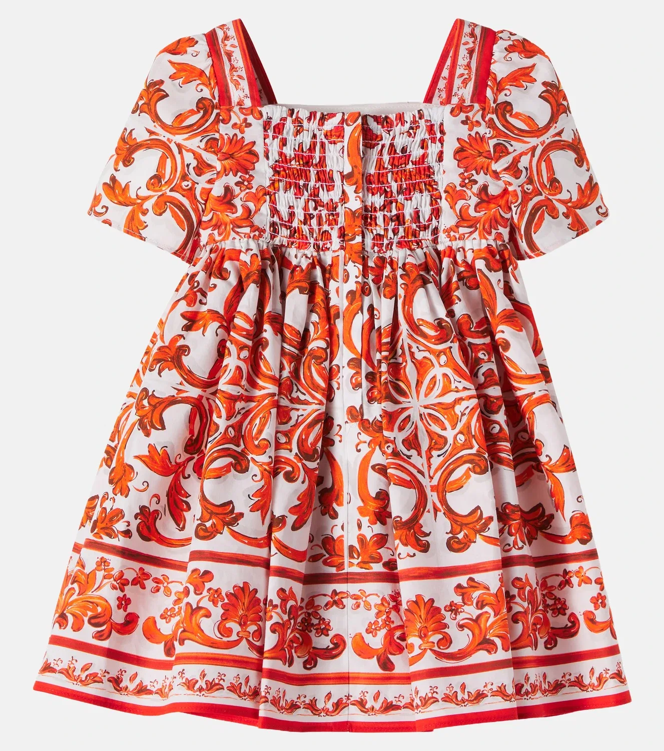 Платье с принтом Dolce&Gabbana Kids, оранжевый — фото 3