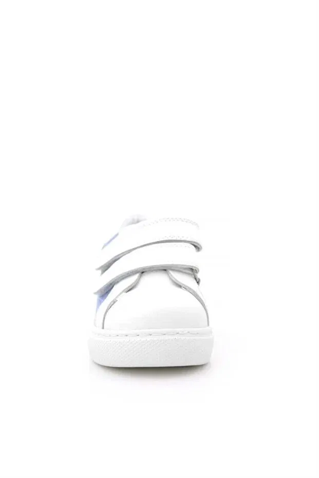 Детские спортивные туфли для девочек на липучке с принтом Hapshoe, White — фото 4