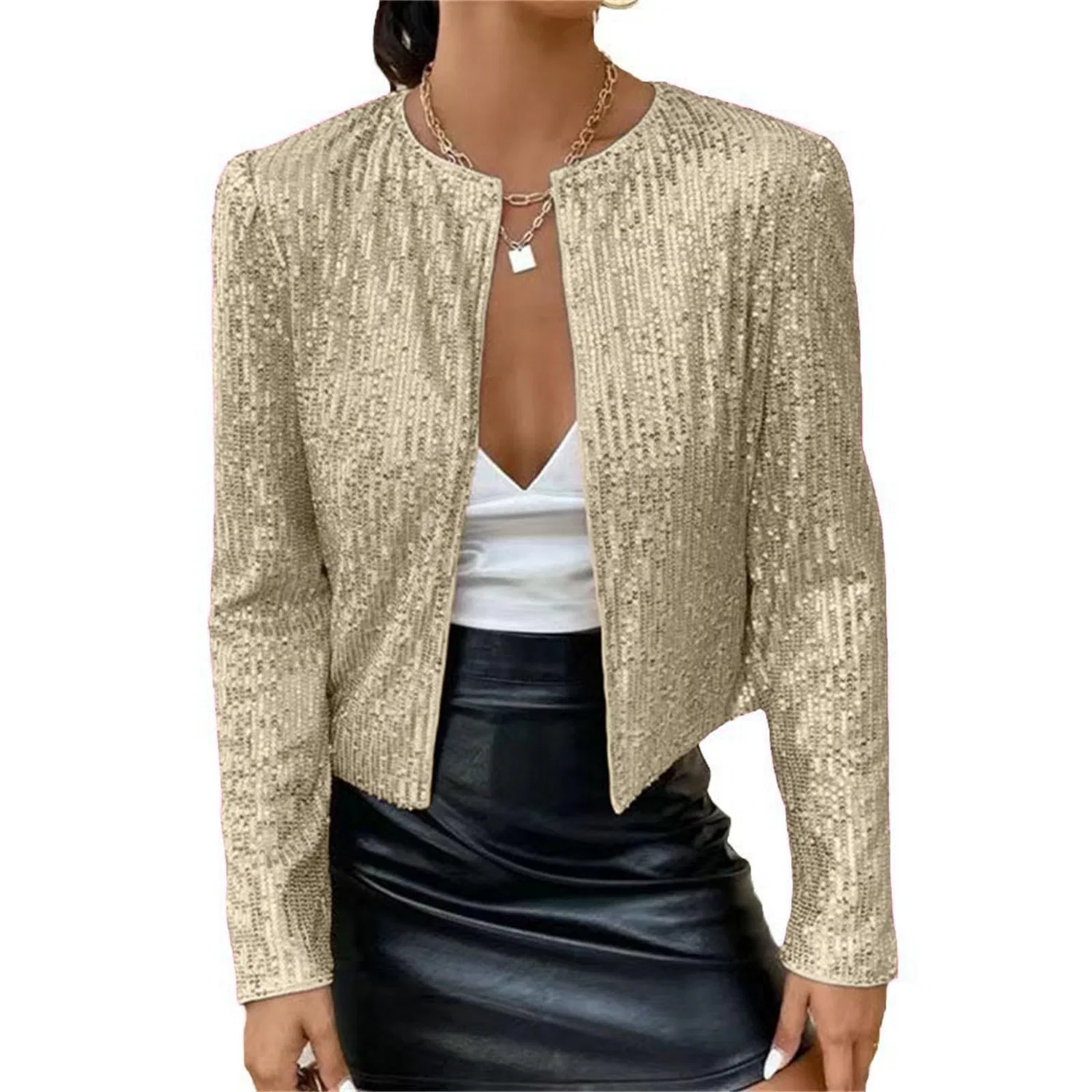 Женская куртка с блестками bomber disco glitterato, 10