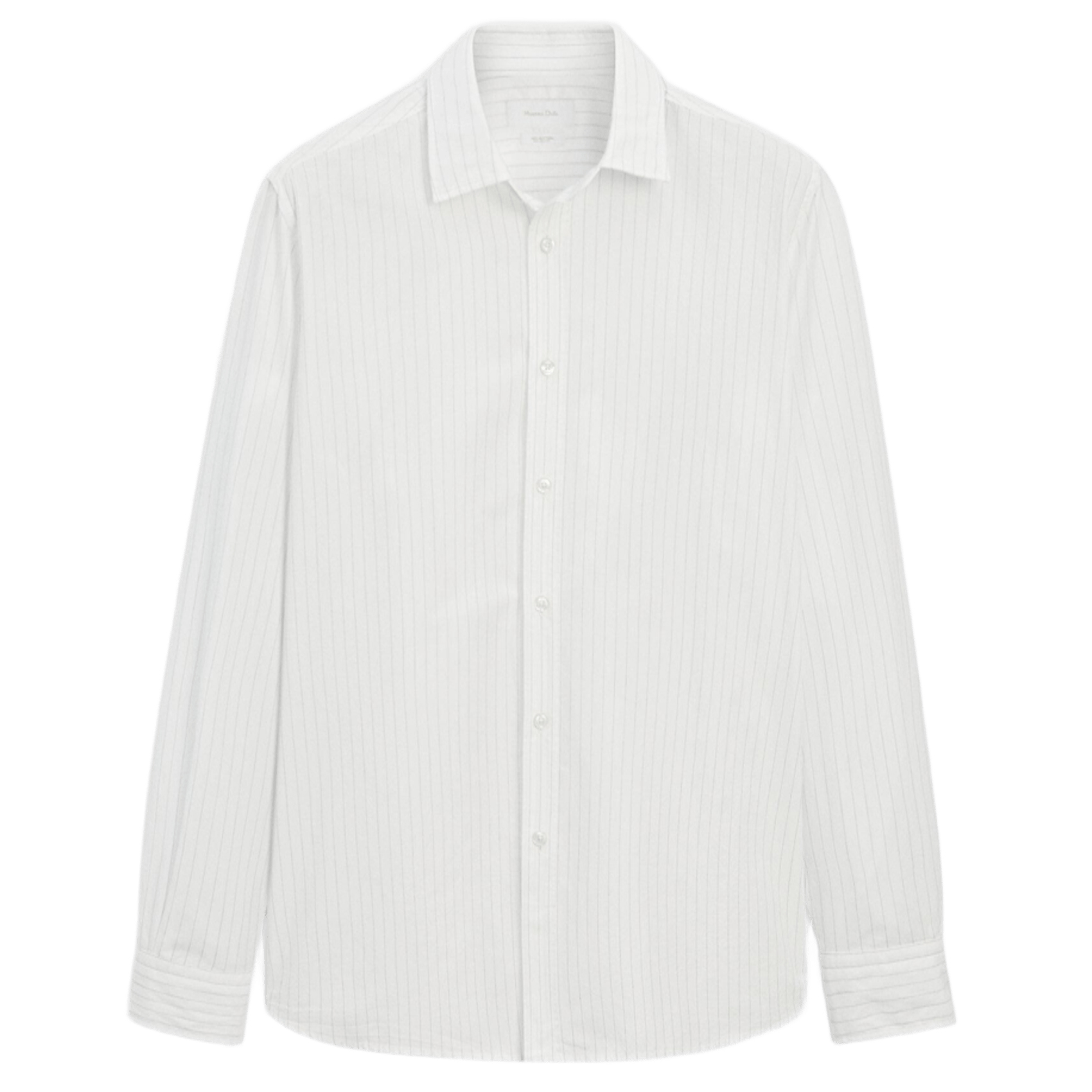 

Рубашка в полоску из 100% хлопка Massimo Dutti, белый