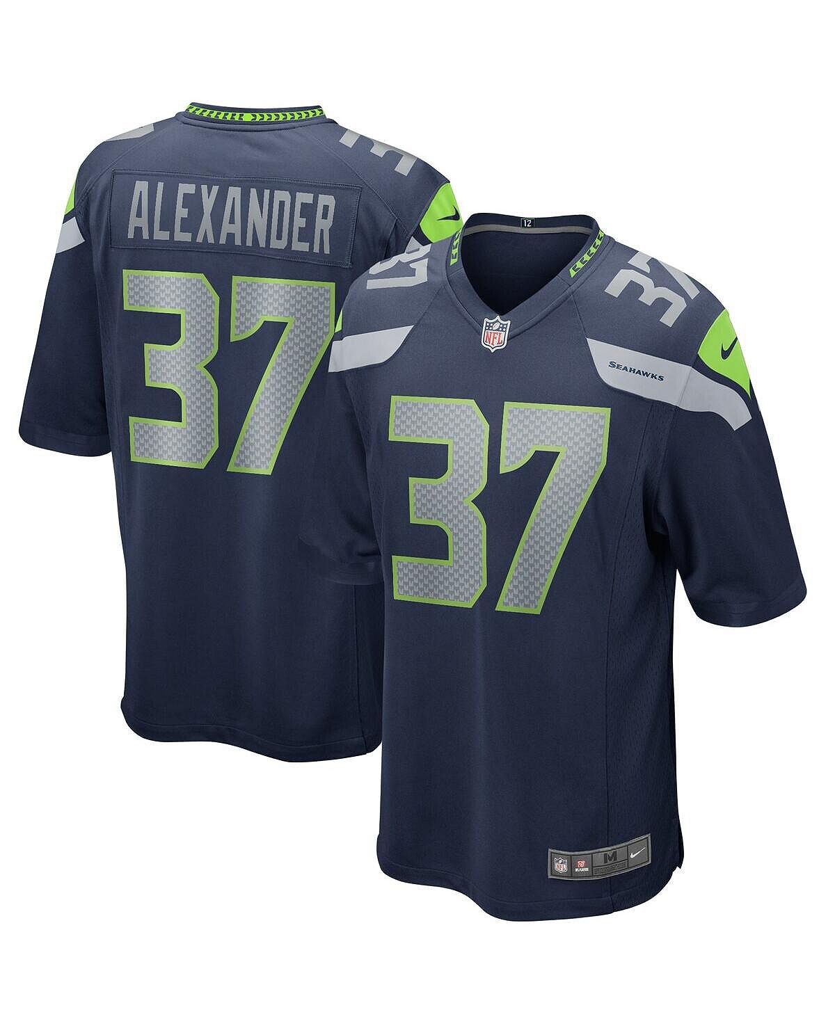 

Мужская футболка shaun alexander college navy seattle seahawks game для пенсионеров Nike, синий