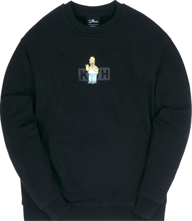 

Толстовка Kith For The Simpsons Homer Box Logo Crewneck 'Black', черный