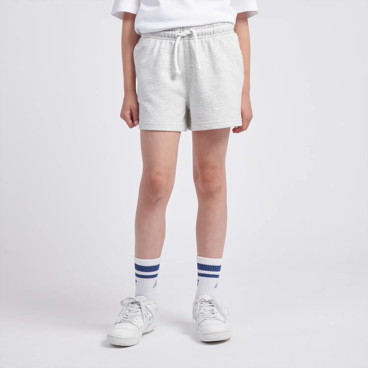 Детские шорты свободного кроя с вышивкой FT Small Logo New Balance, Ash Heather