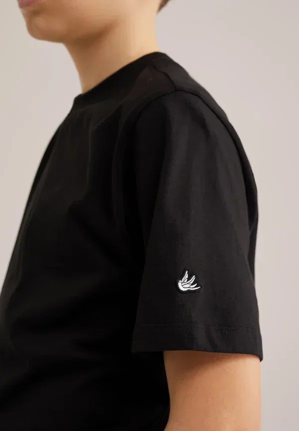 Футболка хлопковая Basic T-shirt We Fashion Black, 2-pack, черный — фото 3