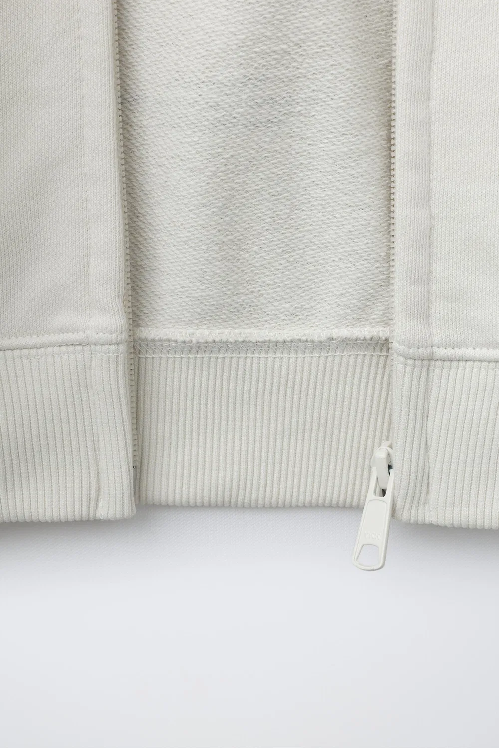 Спортивная толстовка на молнии ZARA, Ecru — фото 4