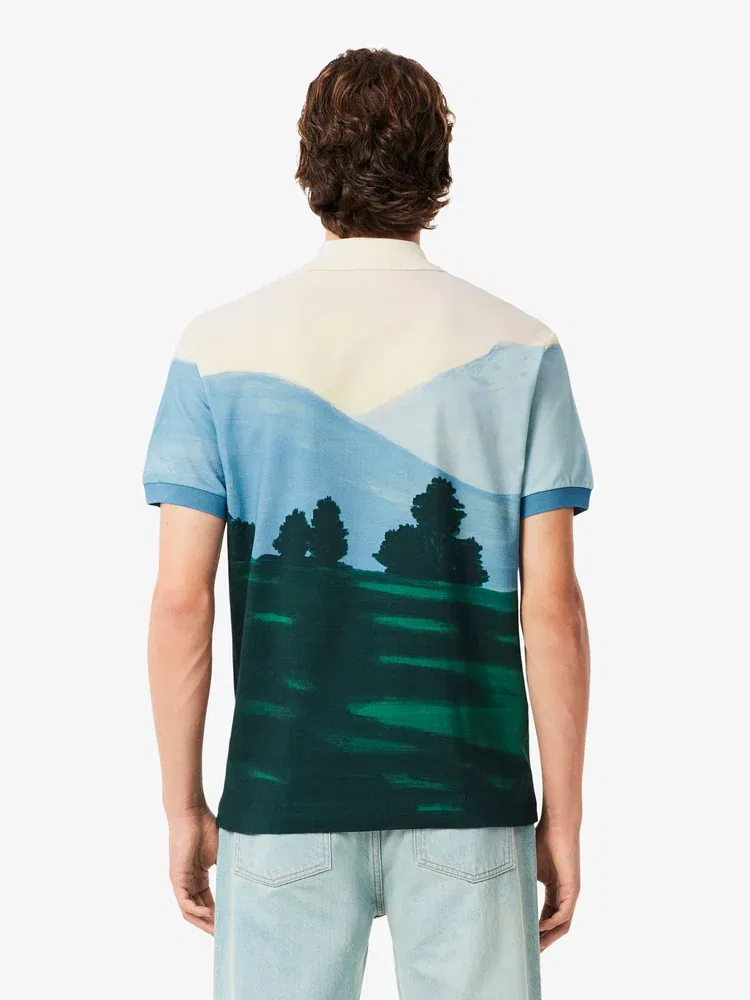 Футболка поло с жаккардовым узором LANDSCAPE LACOSTE, Green — фото 3
