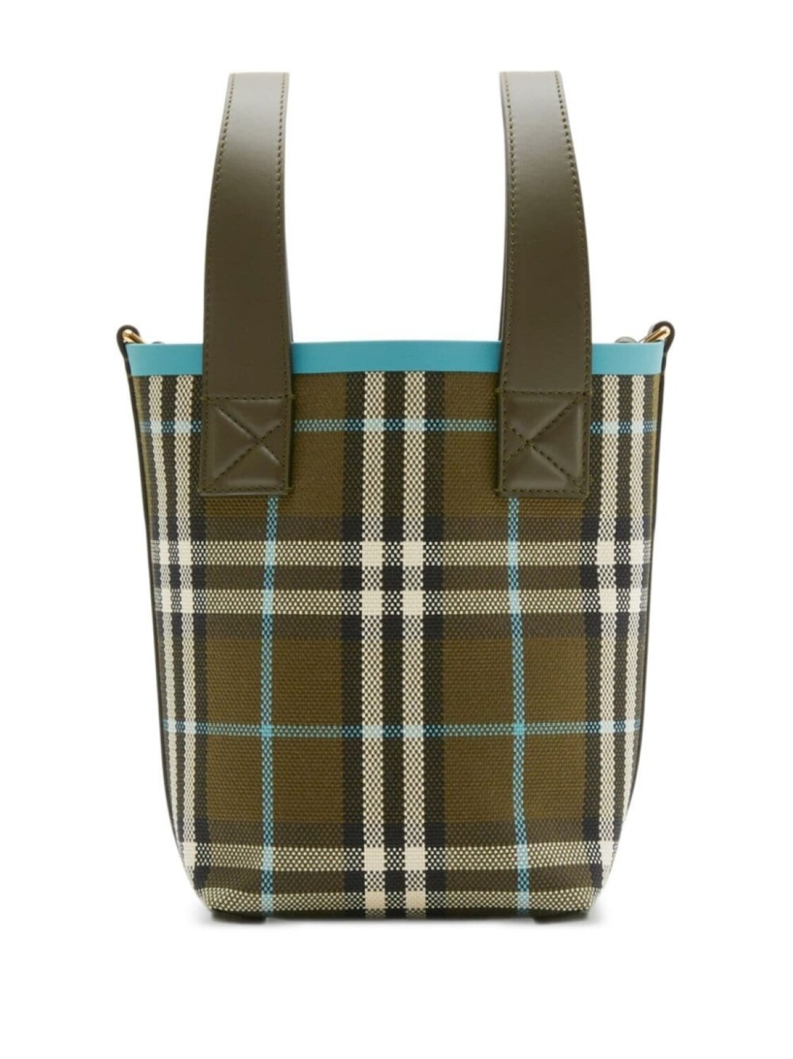 

Клетчатая сумка-тоут Burberry London мини, зеленый