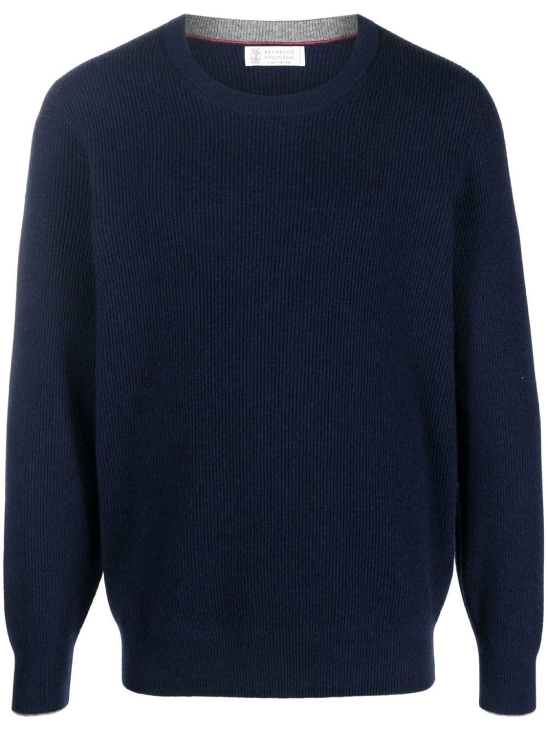 

Brunello Cucinelli кашемировый джемпер с круглым вырезом, синий