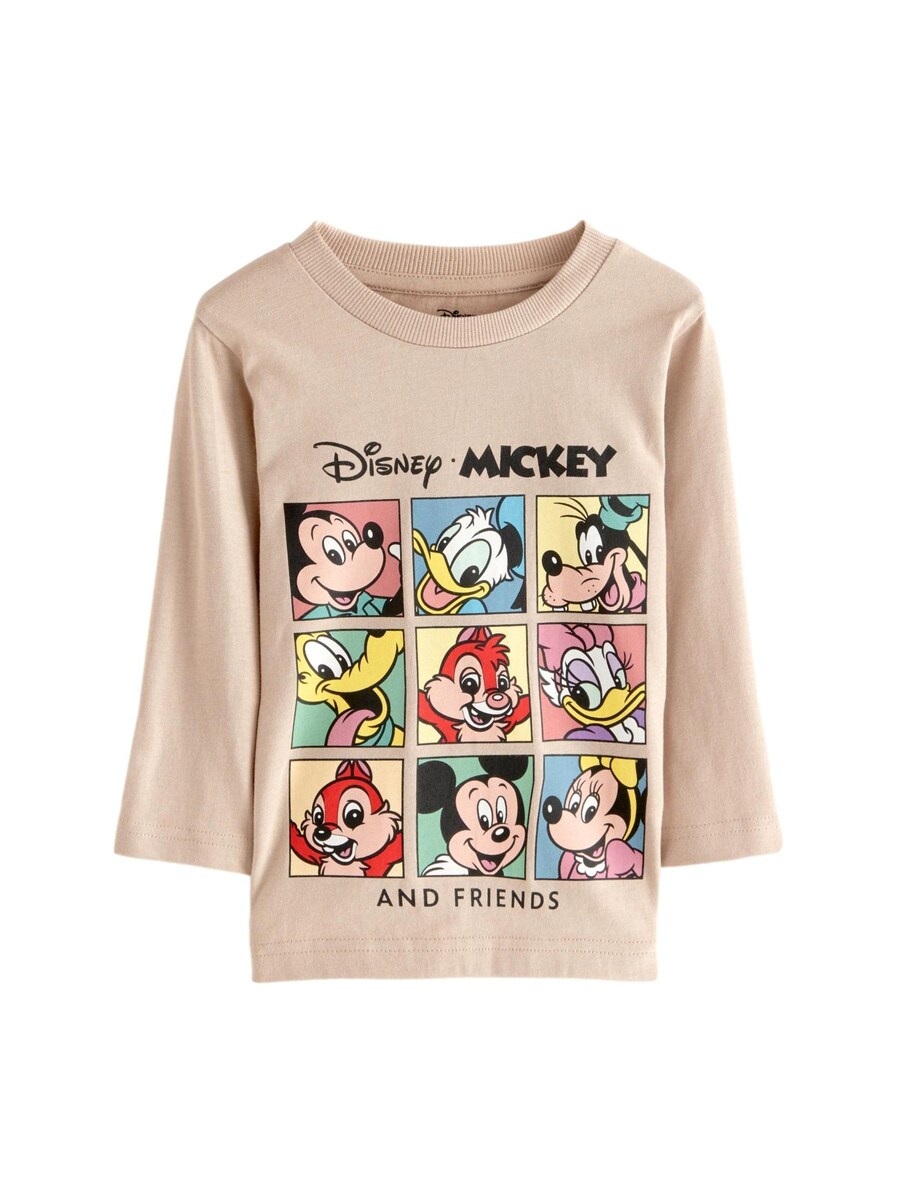

Лонгслив Next Shirt Mickey Mouse, бежевый