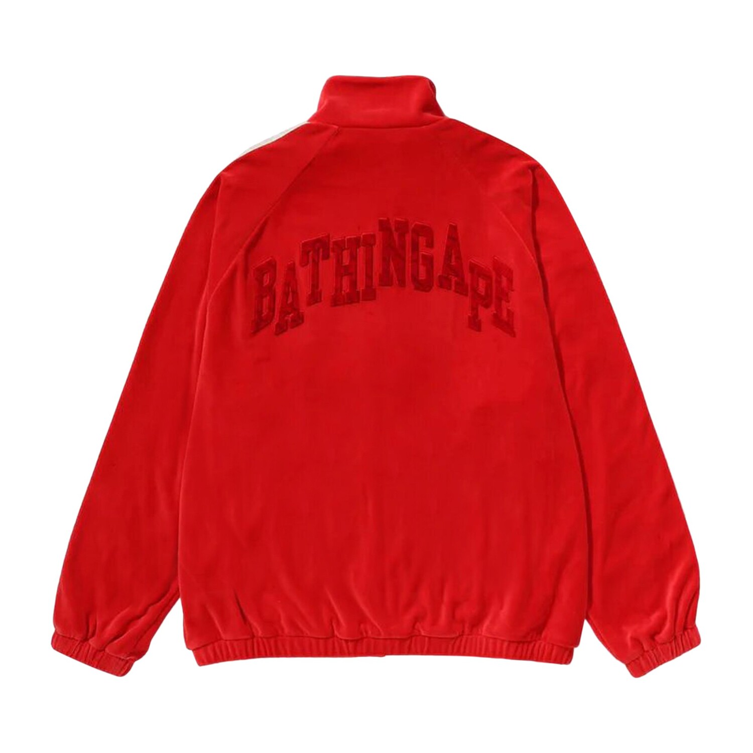 Спортивная куртка с металлическим логотипом BAPE, цвет Красный — фото 2