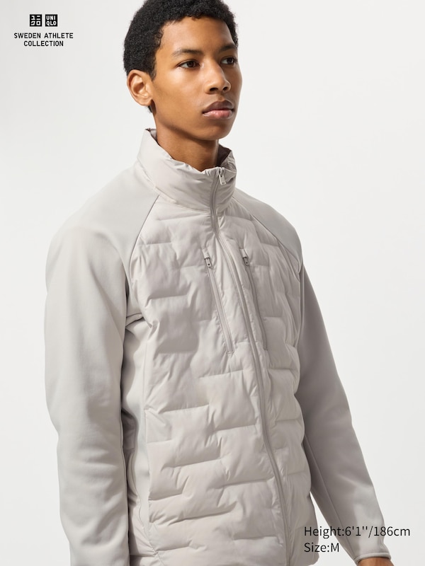 

Комбинированная куртка Puffertech с флисом Uniqlo, 02 light grey
