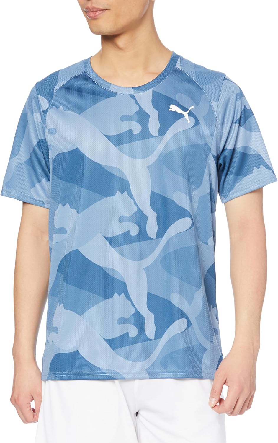 

Мужская футболка PUMA FIT ULTRABREATHE AOP SS (525533) для тренировок и бега, синий