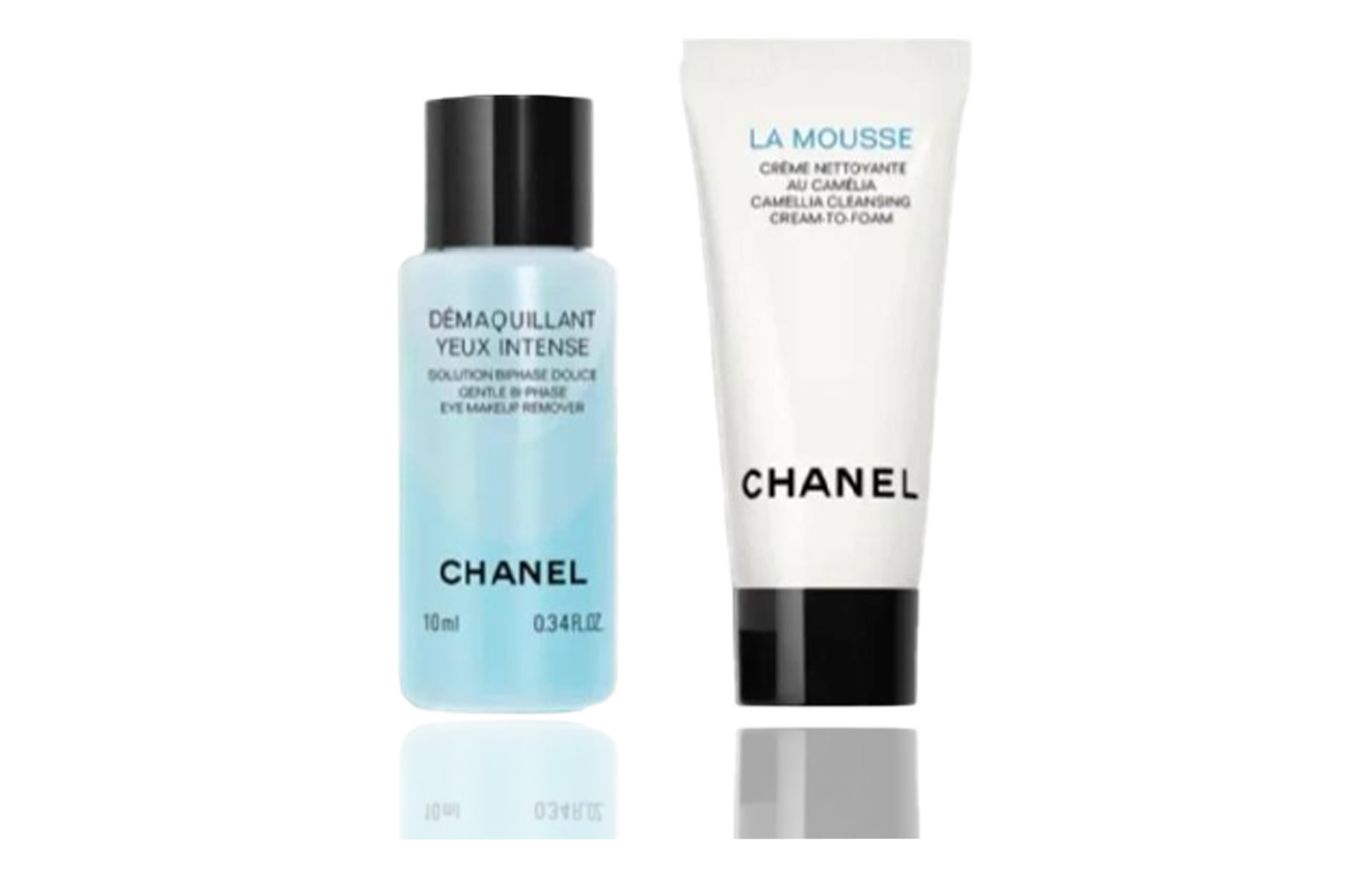 CHANEL Набор пробников уходовой косметики Soothing Camellia очищающее молочко 5мл+средство для снятия макияжа с глаз и губ 10мл — фото 2