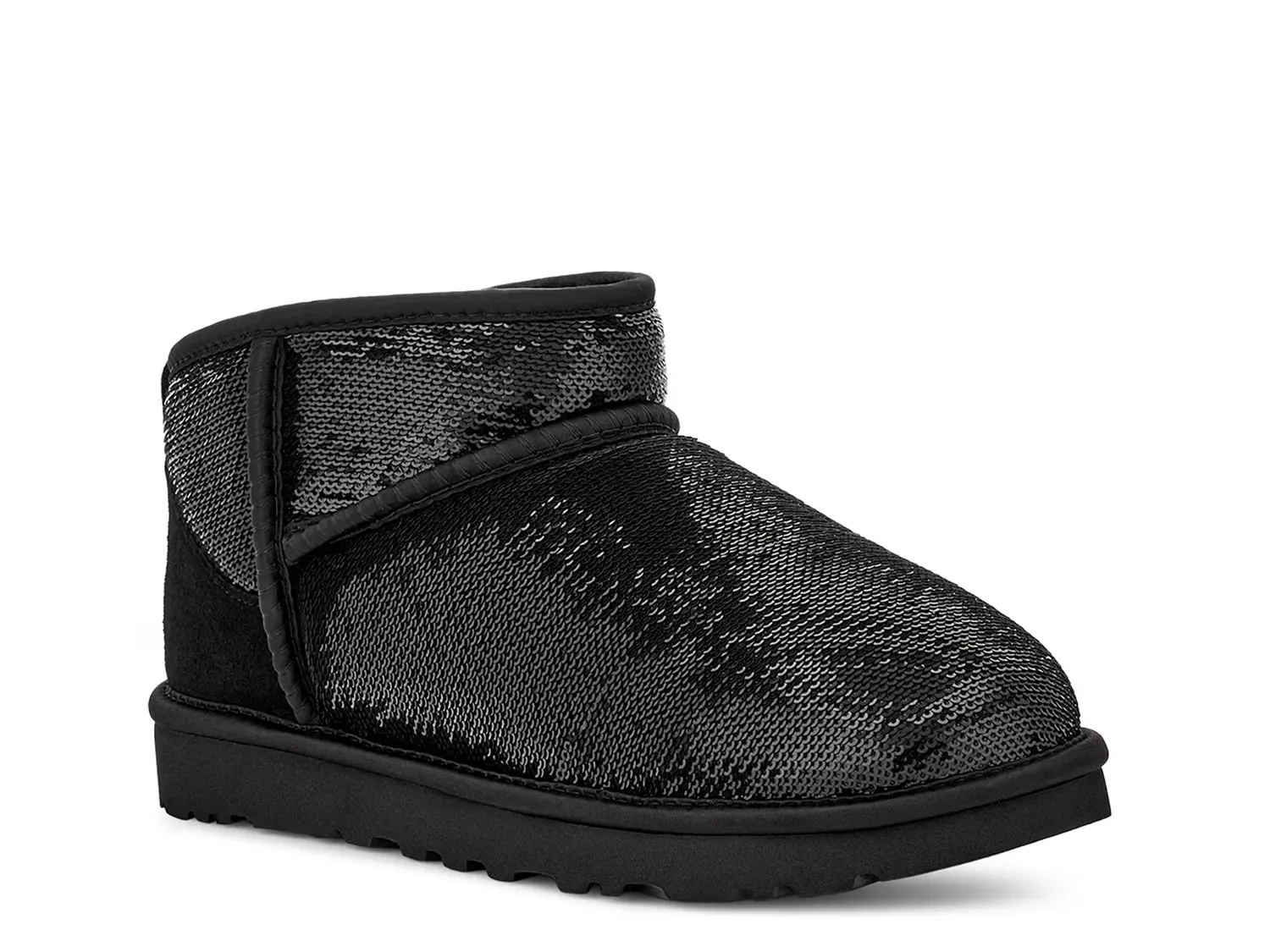 Сапоги UGG UL с зеркальными пайетками, черный
