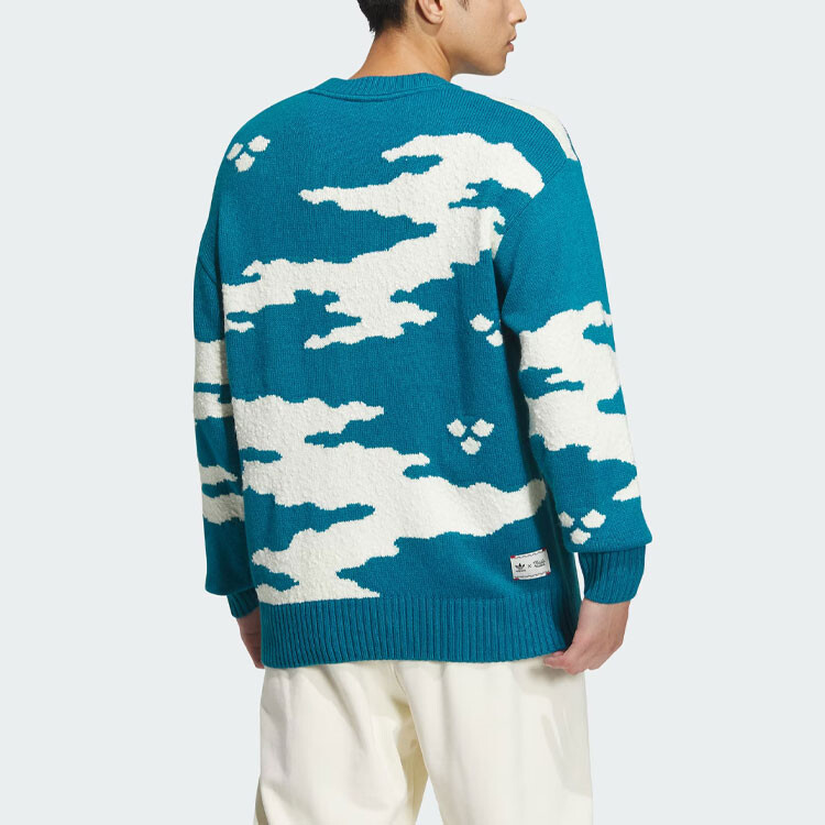 Свитер унисекс бирюзовый Adidas Originals, бирюзовый — фото 4