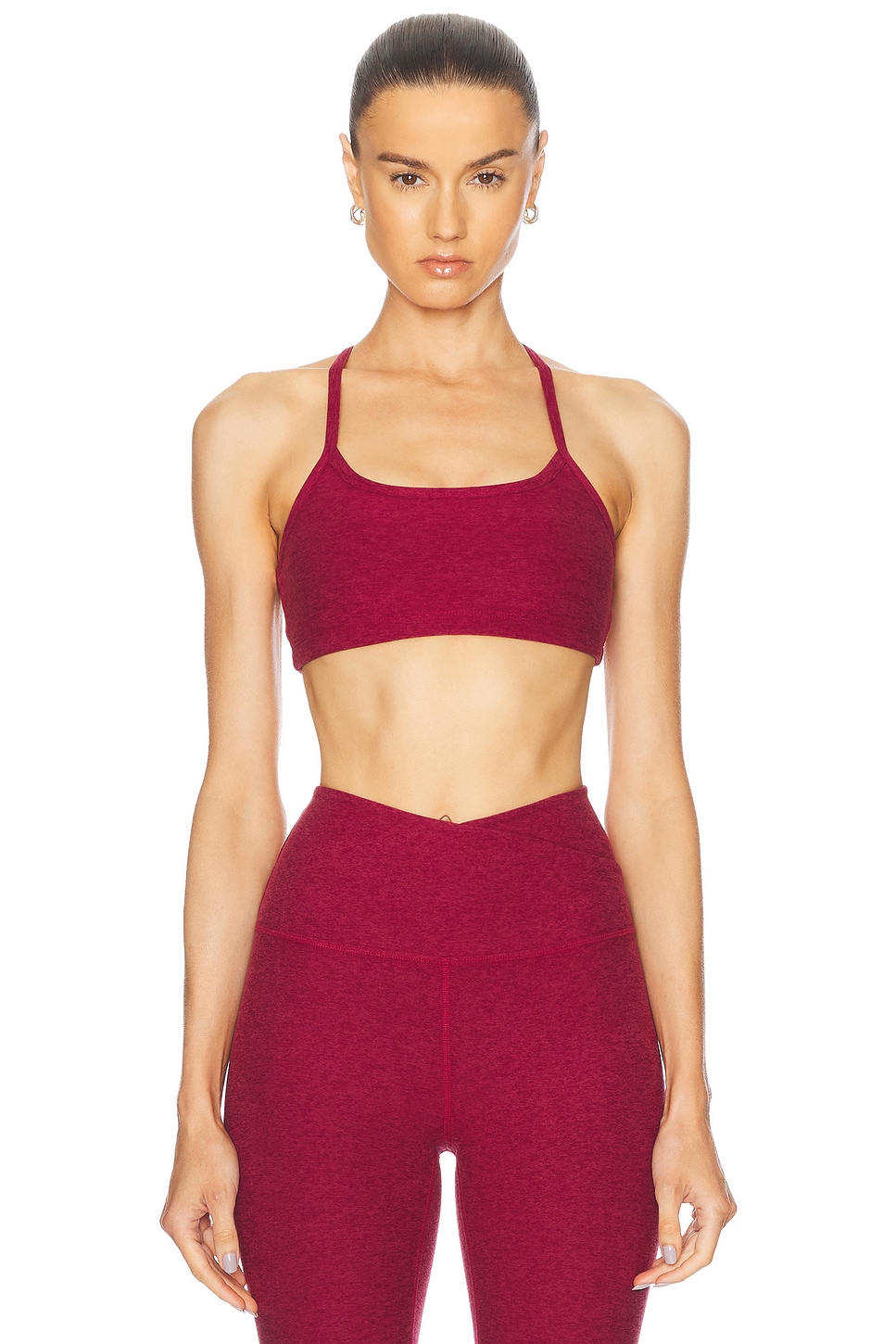 

Спортивный бюстгальтер Slim Racerback Spacedye Beyond Yoga, цвет Bordeaux Heather