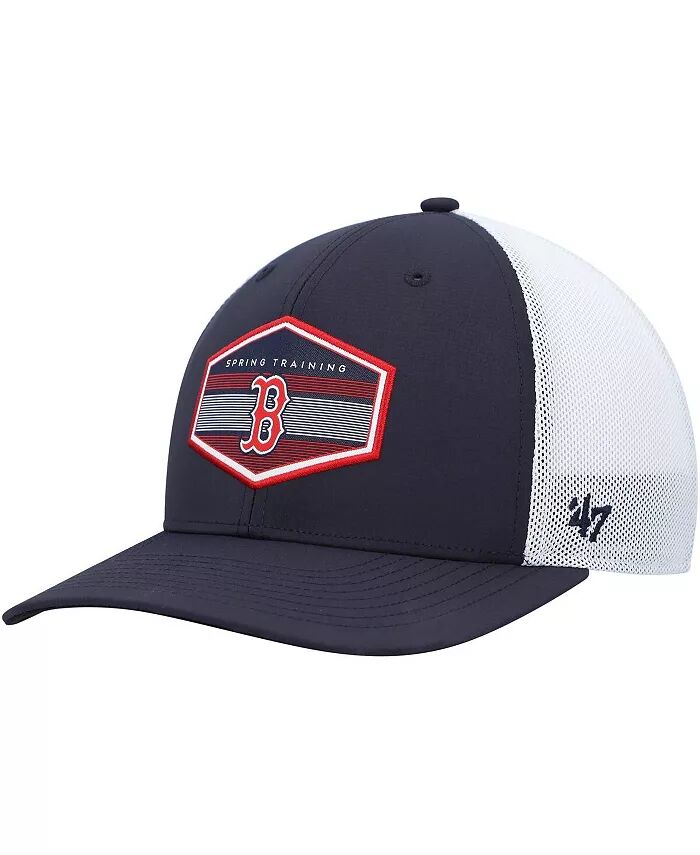 

Мужская темно-синяя, белая бейсболка Boston Red Sox Spring Training Burgess Trucker Snapback '47 Brand