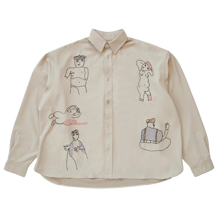 

Рубашка Glass Cypress Oversized 5 Figure Shirt, Ivory