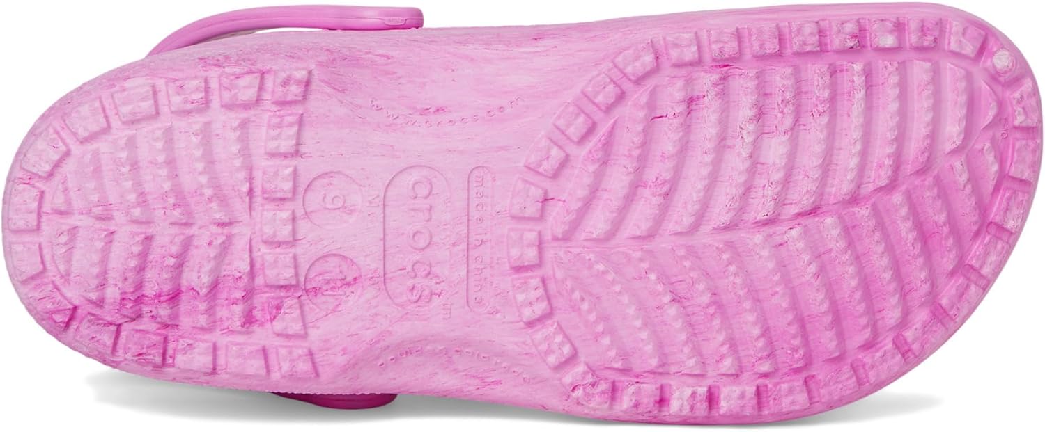 Сабо Унисекс Классические мраморные кломпы с эффектом тай-дай Crocs, розовый — фото 3