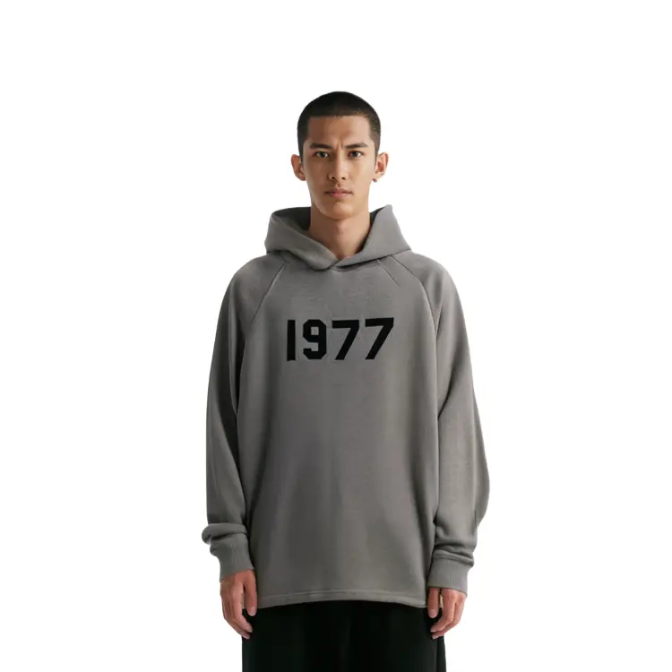 Трикотаж мужской серии 1977 года, цвет темный овсяный Fear Of God Essentials, серый — фото 3