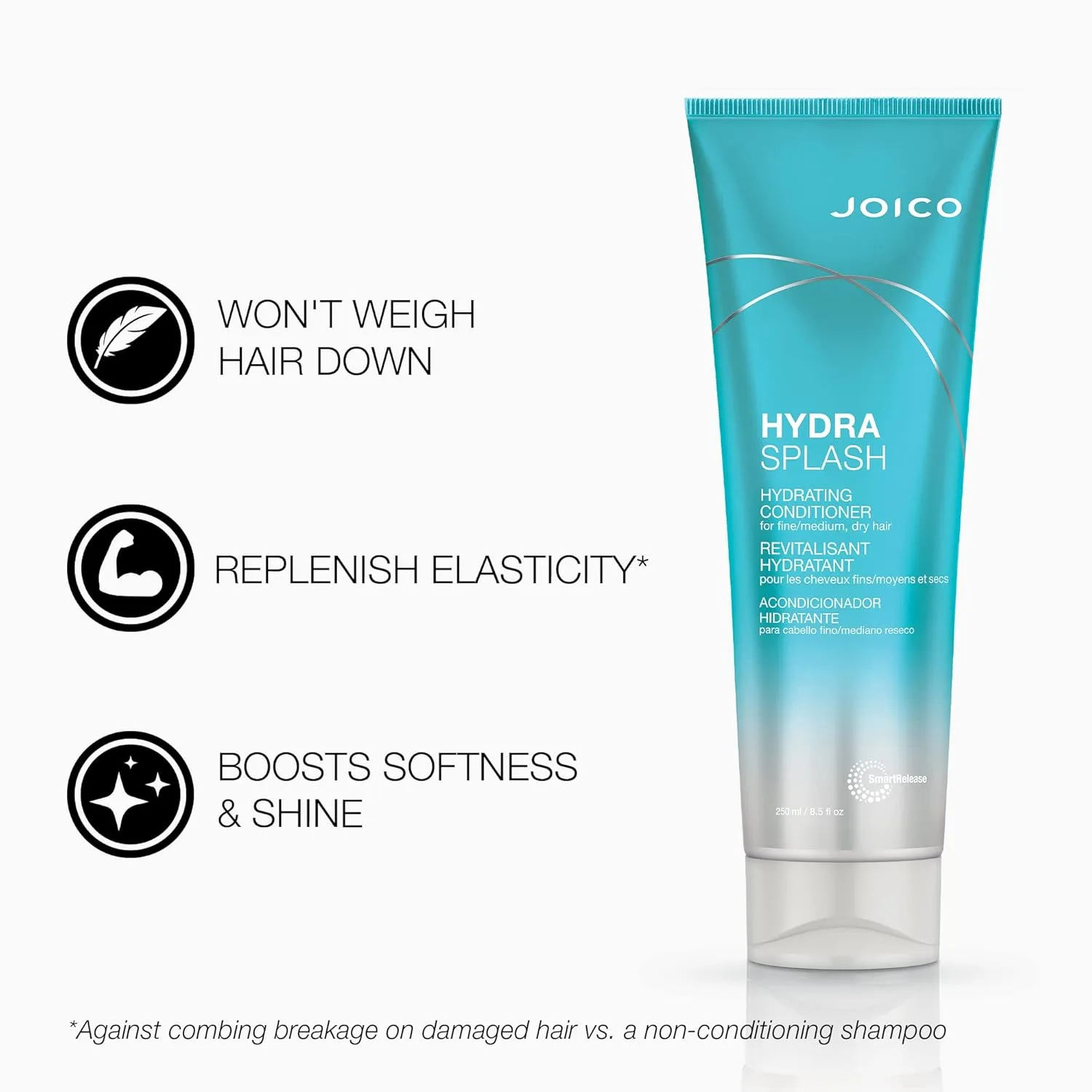 Набор Joico HydraSplash: увлажняющий шампунь и кондиционер, сохраняющие естественную влагу, для тонких, средних и сухих волос. 299 мл (1 шт.) — фото 4