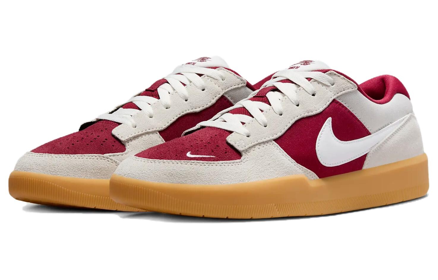 Кроссовки для скейтбординга Nike SB Force 58 унисекс, Серый/Красный — фото 2