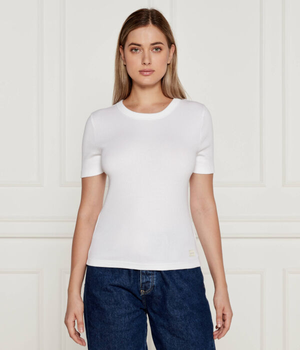 

Футболка женская Calvin Klein Jeans облегающего кроя в рубчик, белый