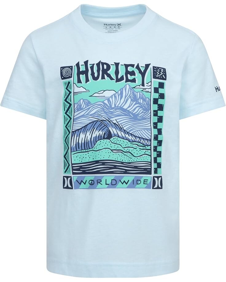 

Футболка Hurley Kids Scenic Poster Tee, цвет Blue Tides Heather