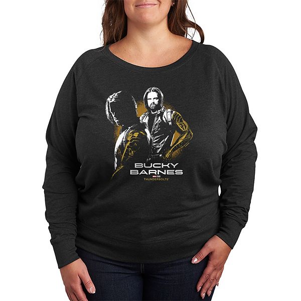 

Футболка с длинным рукавом Plus size Thunderbolts Bucky Barnes French Terry Marvel, Heather Charcoal