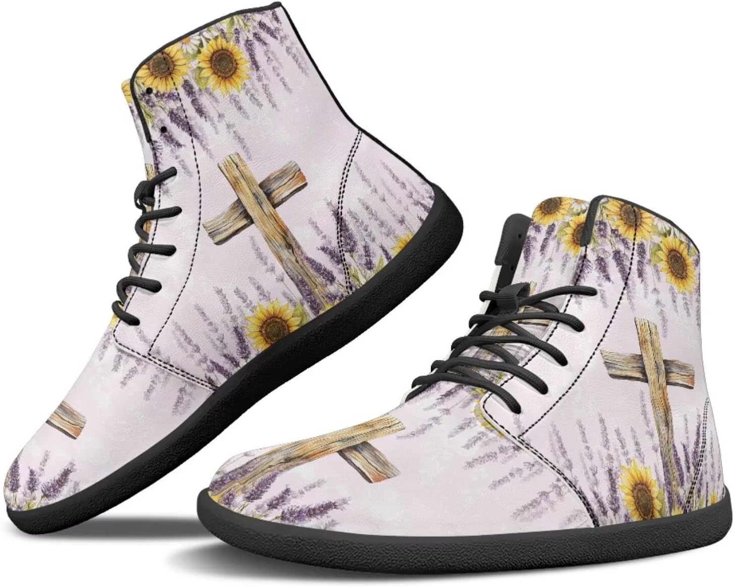 

Кроссовки Binienty с широкой посадкой для мужчин и женщин, минималистичные, обувь для босоногой ходьбы, с нескользящей подошвой и нулевым перепадом, Sunflower Lavender Cross