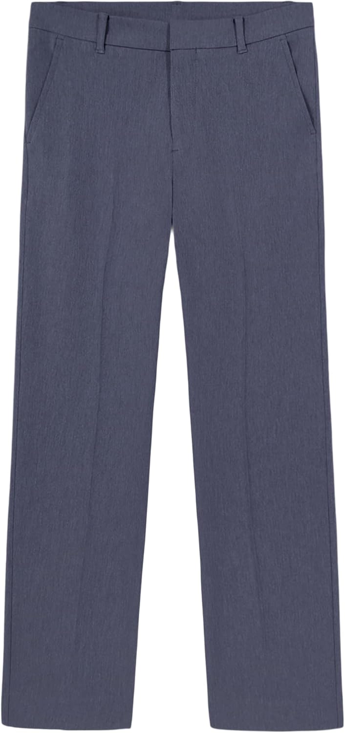 

Брюки Tommy Hilfiger для мальчиков Th Flex Stretch Performance, прямой крой, застежка на молнию и шлевки для ремня, боковые и задние карманы, Dark Blue Heather