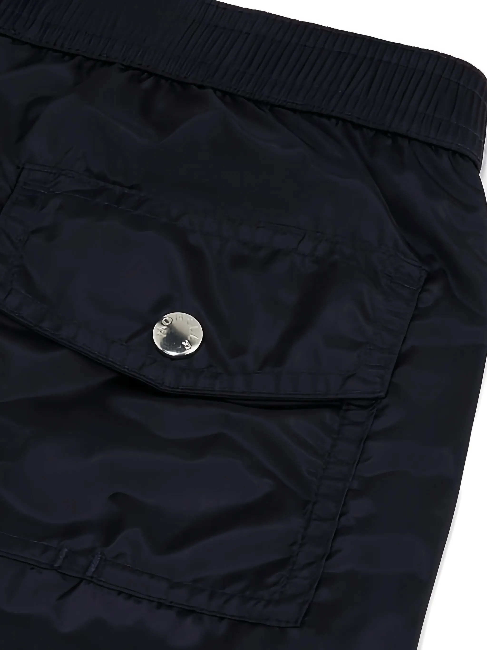 Плавки-шорты с контрастной отделкой Moncler Enfant, синий — фото 3