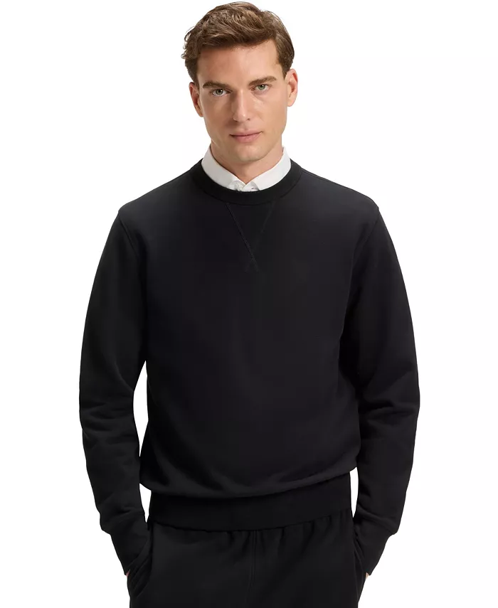

Худи HUGO BOSS BECKHAM x BOSS для мужчин из мерсеризованного хлопкового термофутера с круглым вырезом, черный