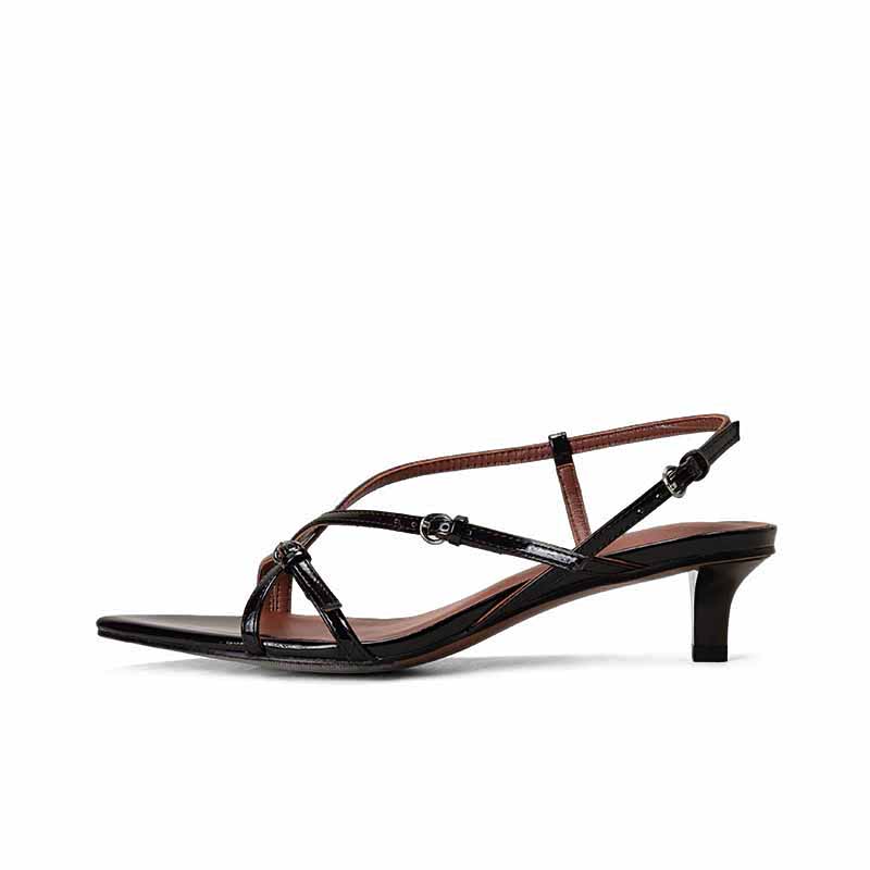 SHOEMAKER QUEEN Женские сандалии на одной застежке - классический черный, цвет Classic Black