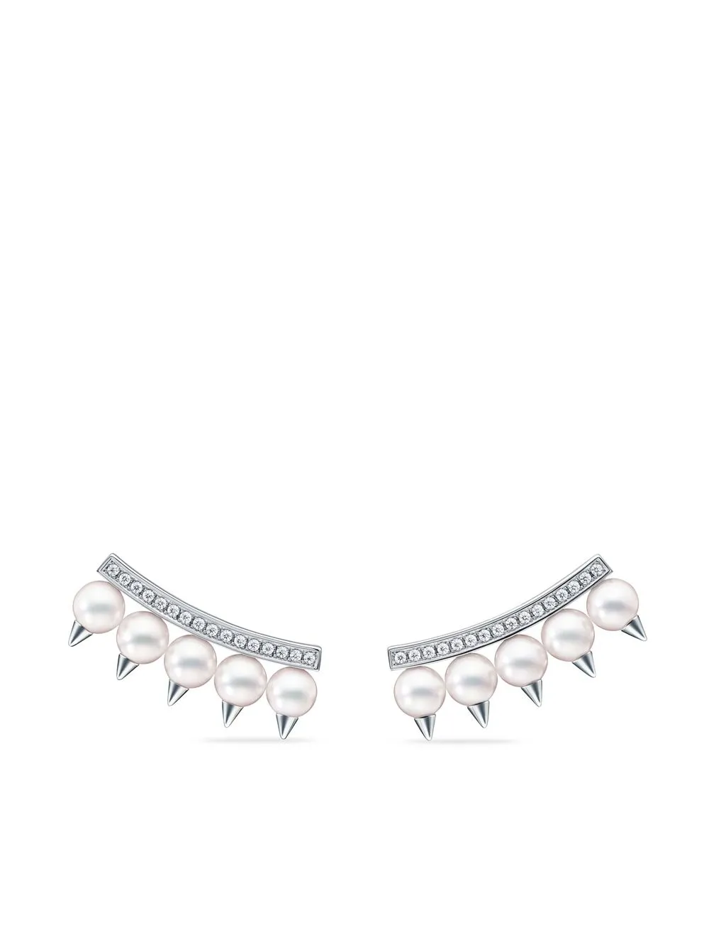 

Серьги Collection Line Danger из белого золота с бриллиантами TASAKI, серебяный