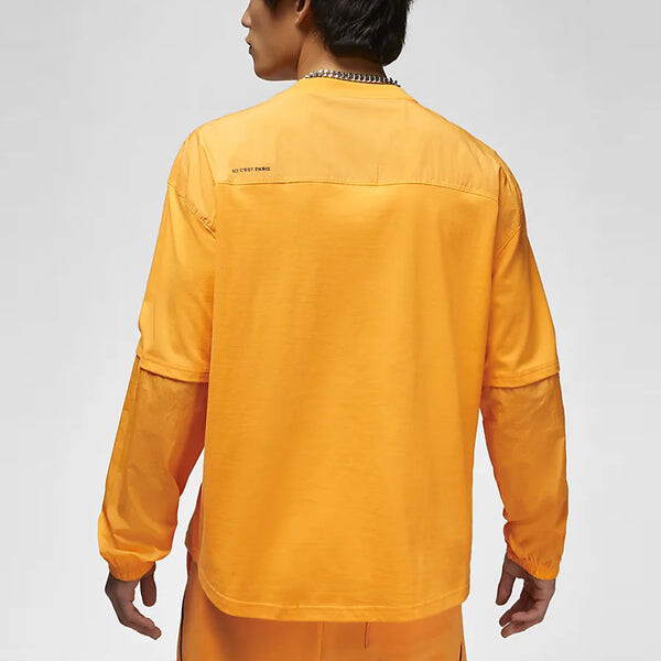 Футболка Air Jordan Long Sleeve Top x PSG, цвет taxi/black — фото 4