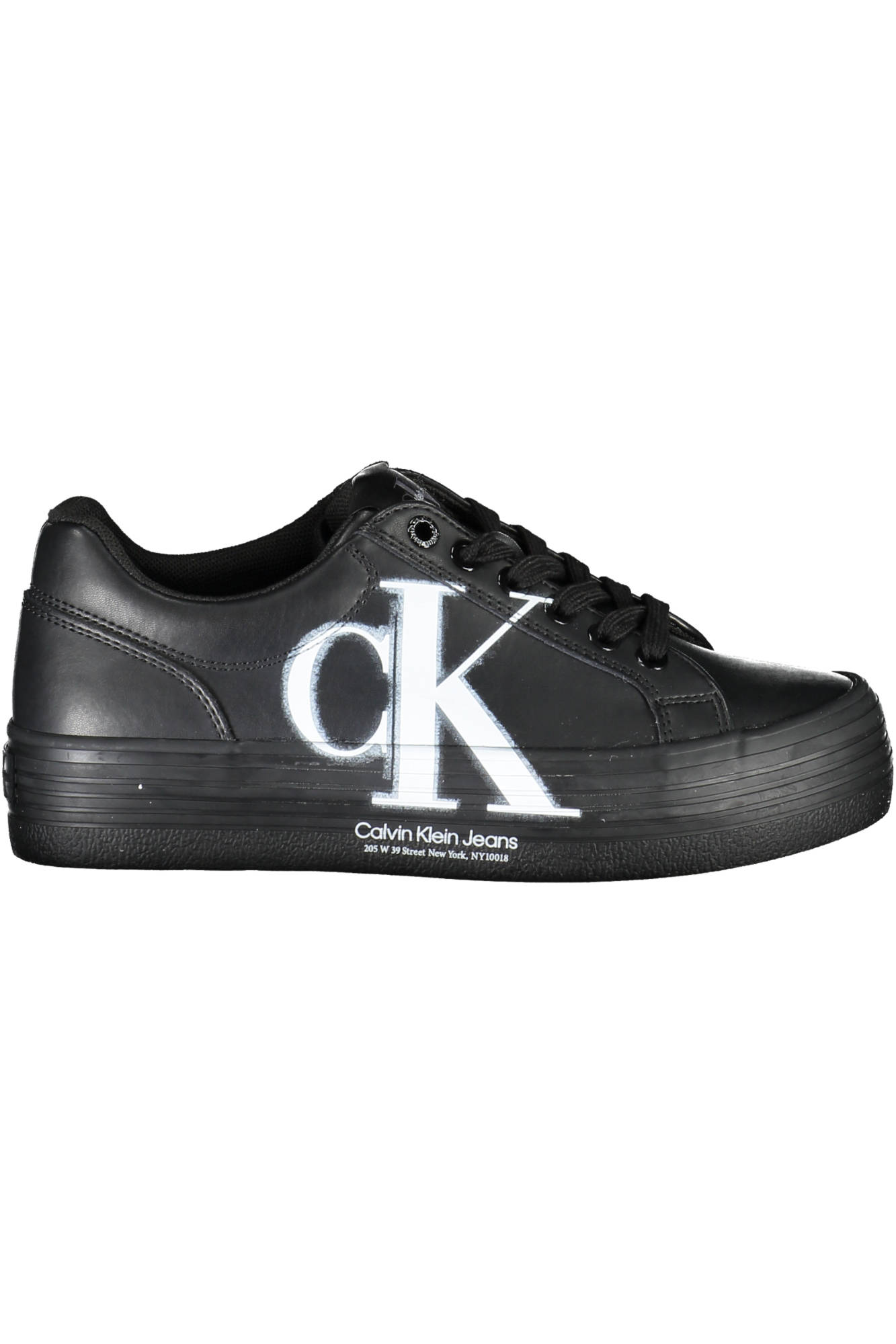 Кроссовки женские Calvin Klein с белым логотипом, черный