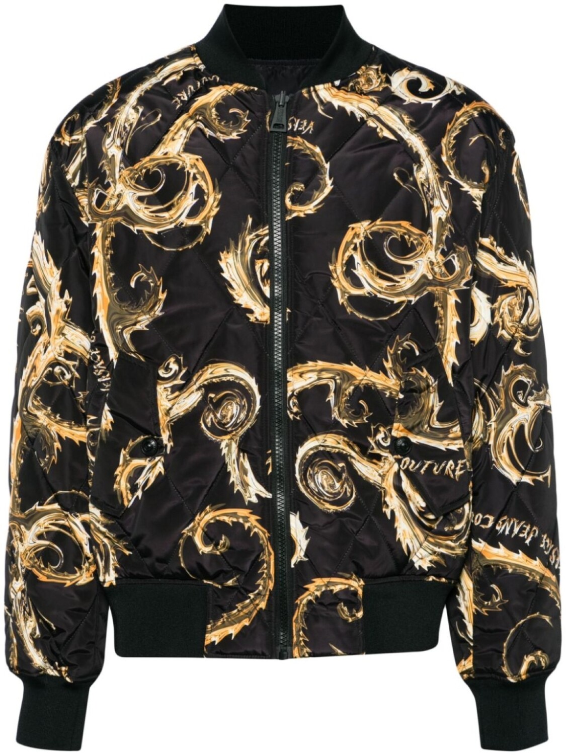 

Versace Jeans Couture двусторонний дутый бомбер, черный