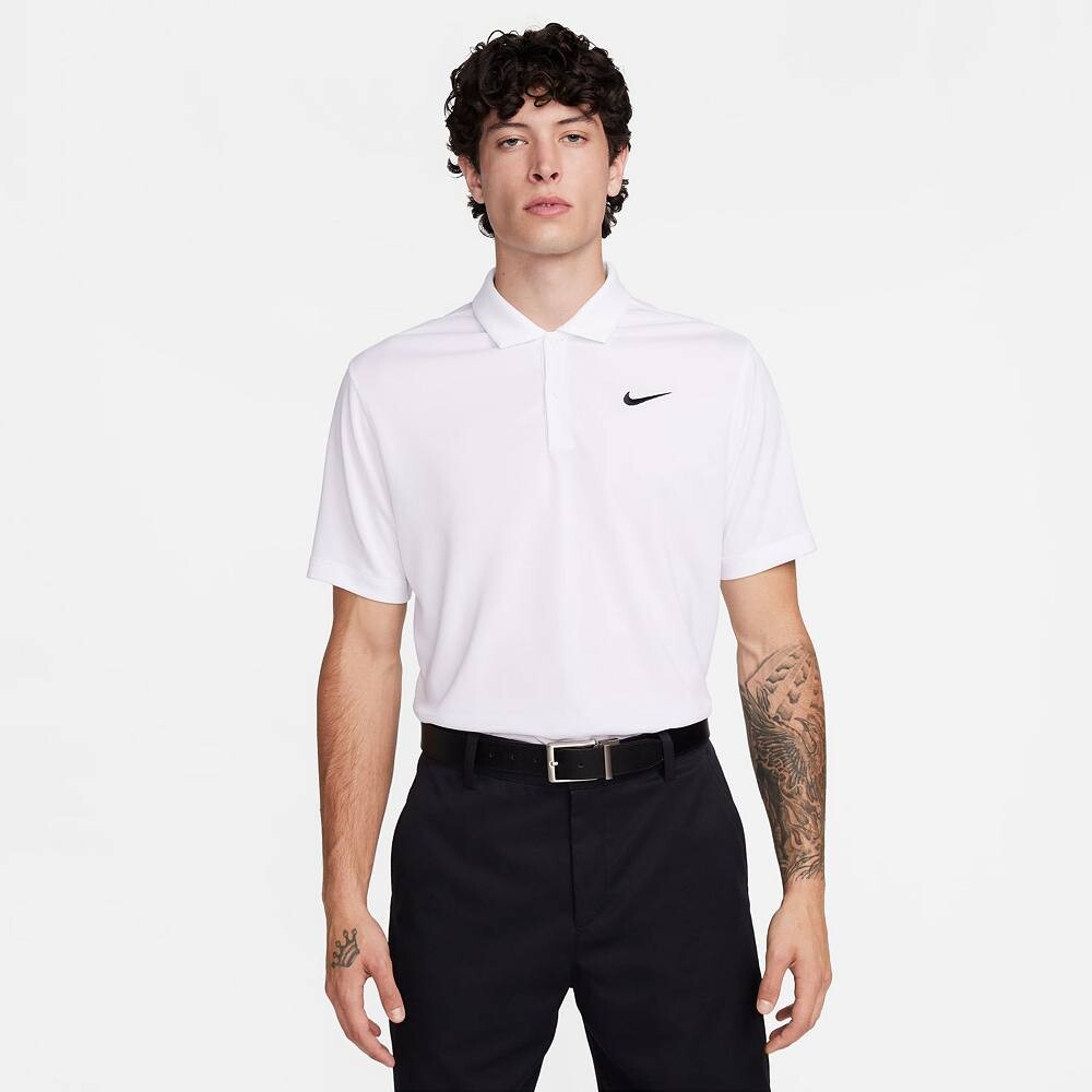 

Футболка-поло для гольфа Nike Solid Dri-FIT Big & Tall, белый