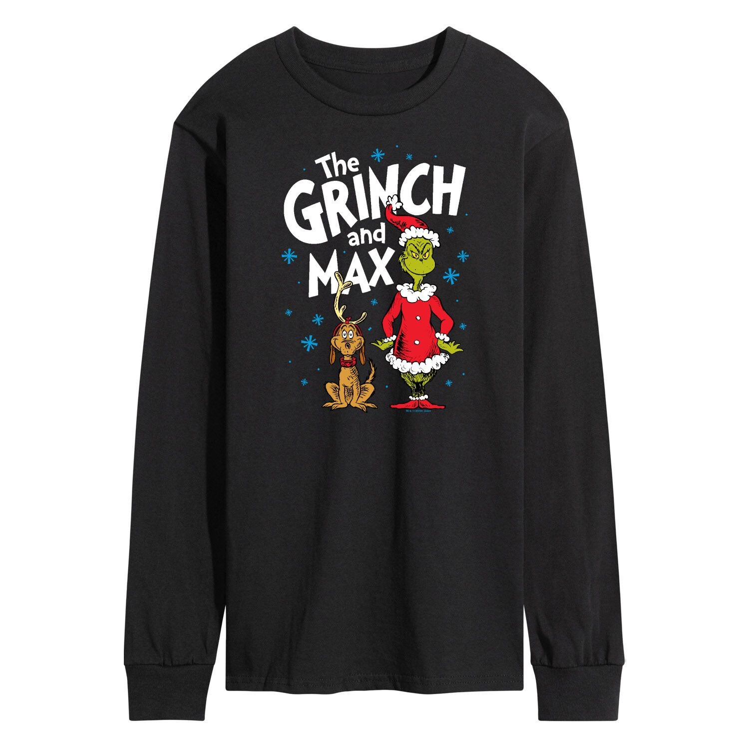 

Мужская футболка с длинными рукавами Dr. Seuss The Grinch and Max Licensed Character