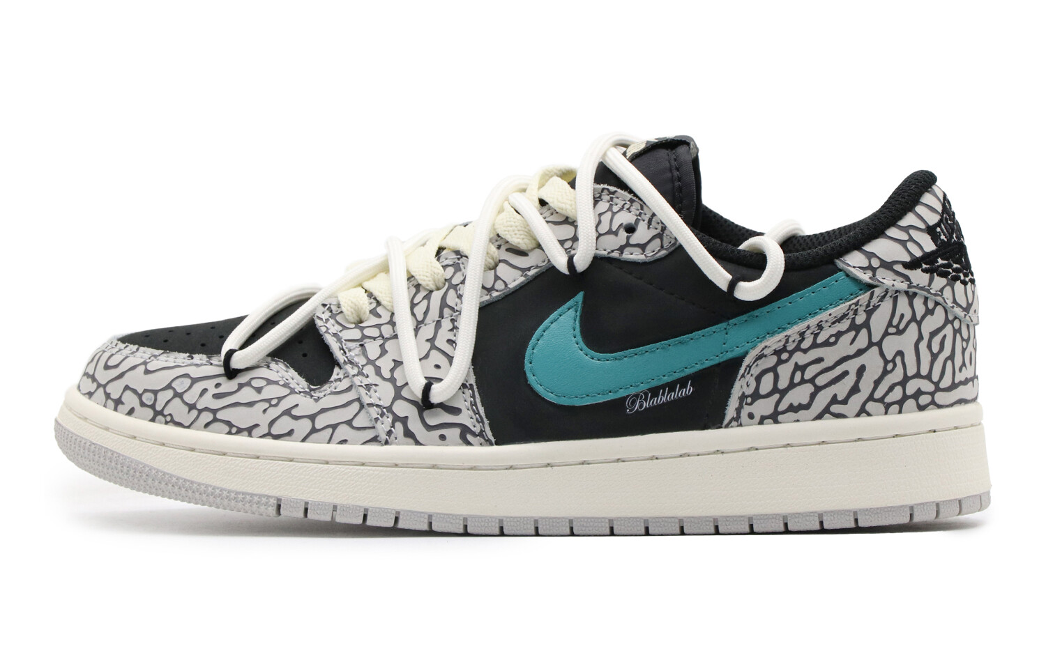 

Кроссовки Air JORDAN 1 Vintage Basketball Shoes Women's Low-Top Gray Blue/Black