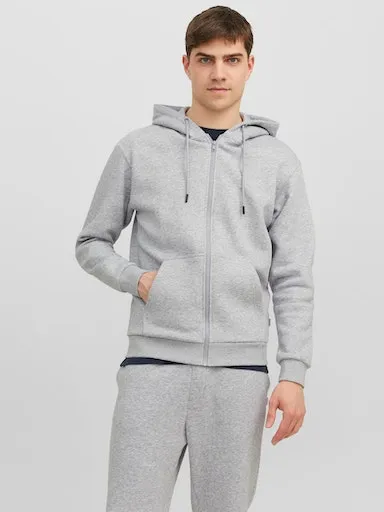 

Толстовка Jack & Jones с капюшоном "JJEBRADLEY SWEAT ZIP HOOD NOOS", серый