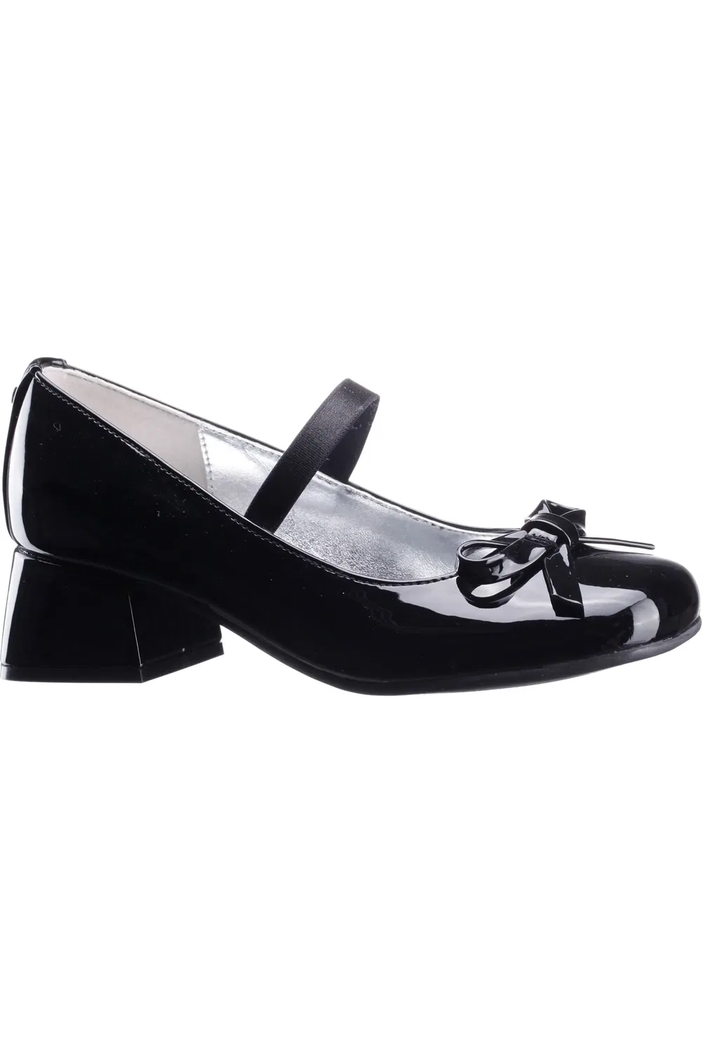Детские туфли Мэри Джейн с блестящим бантом Bryonna Nina, Black Patent