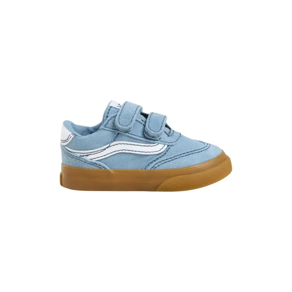 Детские кроссовки на липучках Brooklyn LS V, синие Vans