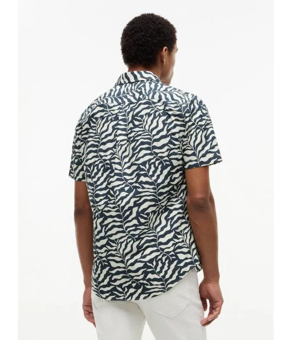 Мужская рубашка с принтом Papertouch Palm Tommy Hilfiger, черный — фото 3