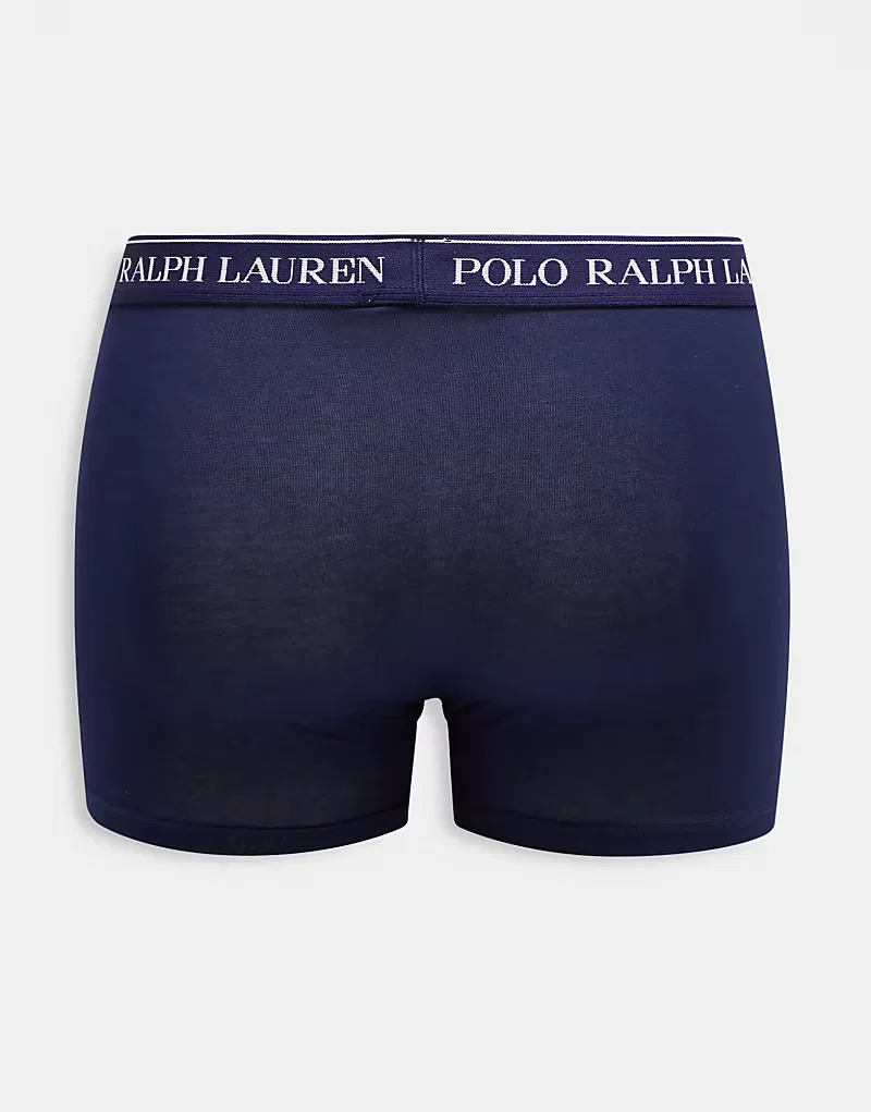 Классические плавки Polo Ralph Lauren из 5 штук с поясом с логотипом, синий — фото 2