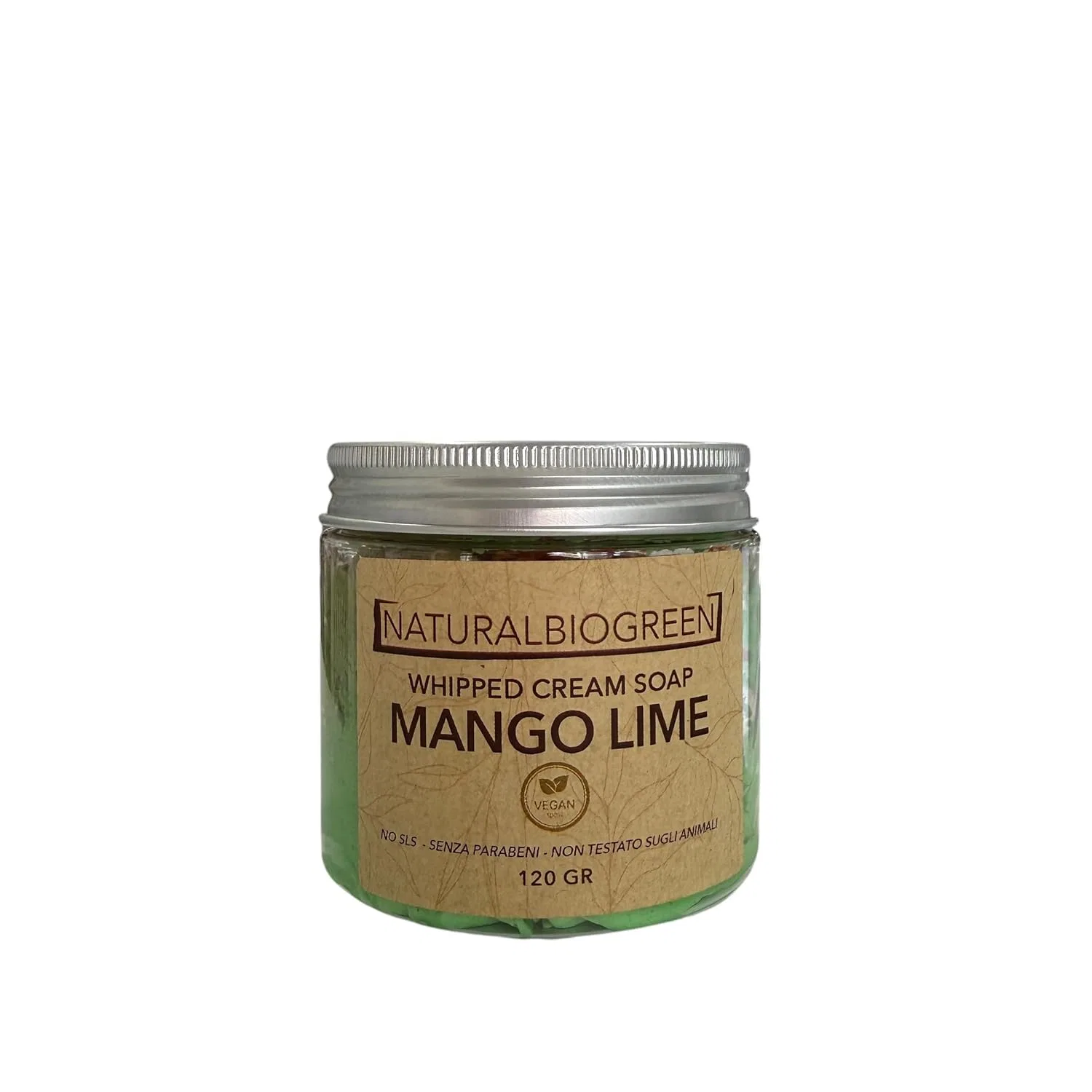 Взбитое крем-мыло Mango and Lime Naturalbiogreen, 120 г